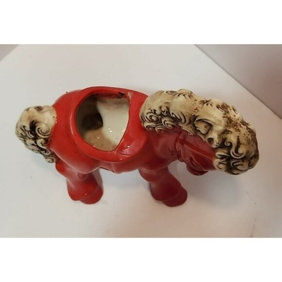 Vintage Shawnee Pottery Red Pony w/Curly Mane/Tail Planter 8" Tall by 9.5" Long - Picture 3 of 14